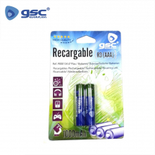 PILHA GP RECARREGAVEL HR03 / AAA (BL2) 1000mAh