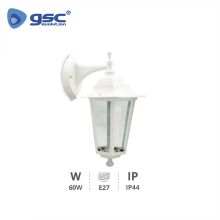APLIQUE ALUMINIO JARDIM C/ BRAÇO POR CIMA BRANCO
