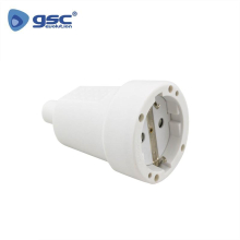 FICHA BORRACHA FEMEA 16A BRANCA